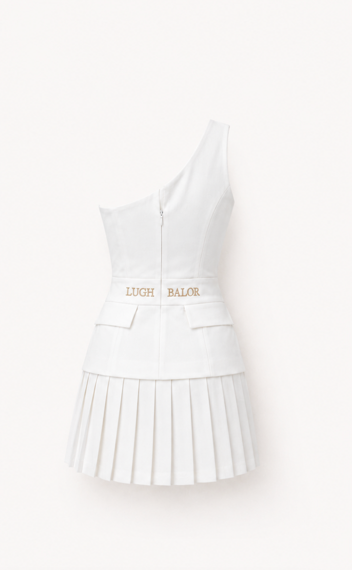 Bordeaux One-Shoulder Set (Ivory)