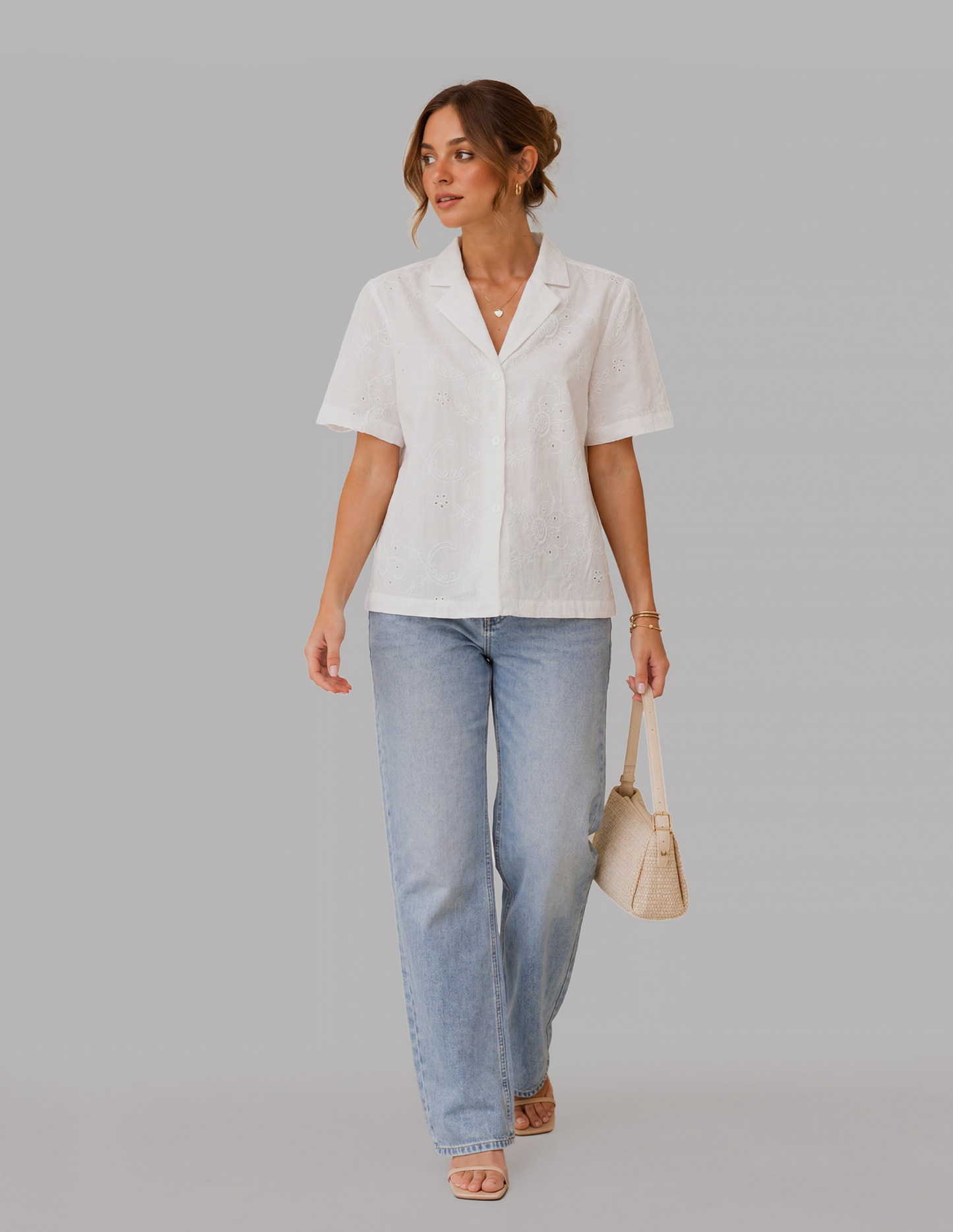 Half Sleeve Crop Shirt