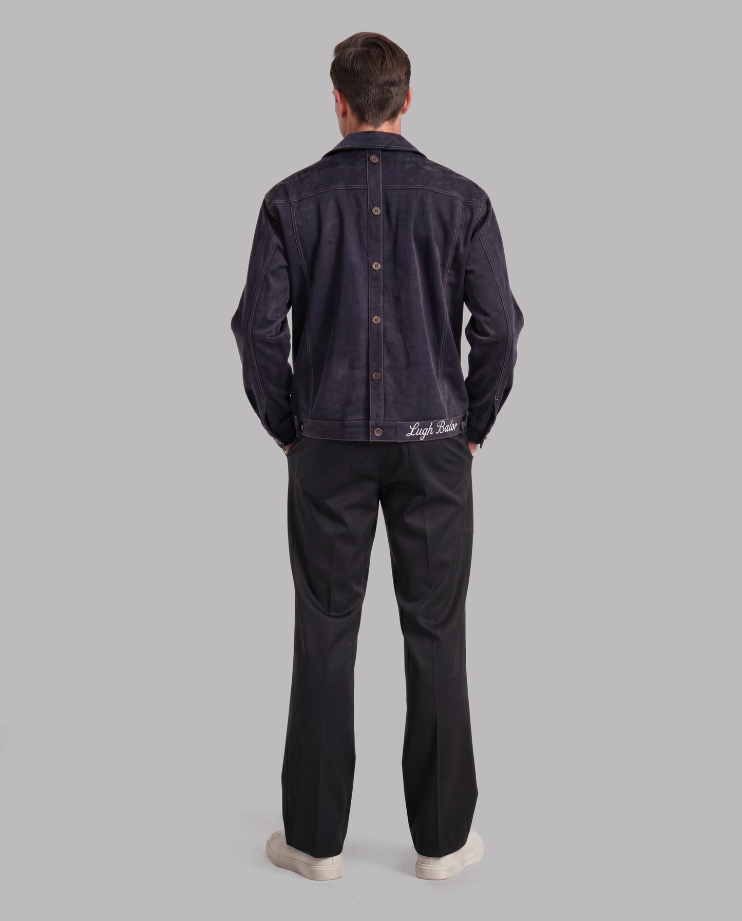 Navy Jacket with Contrast Pockets
