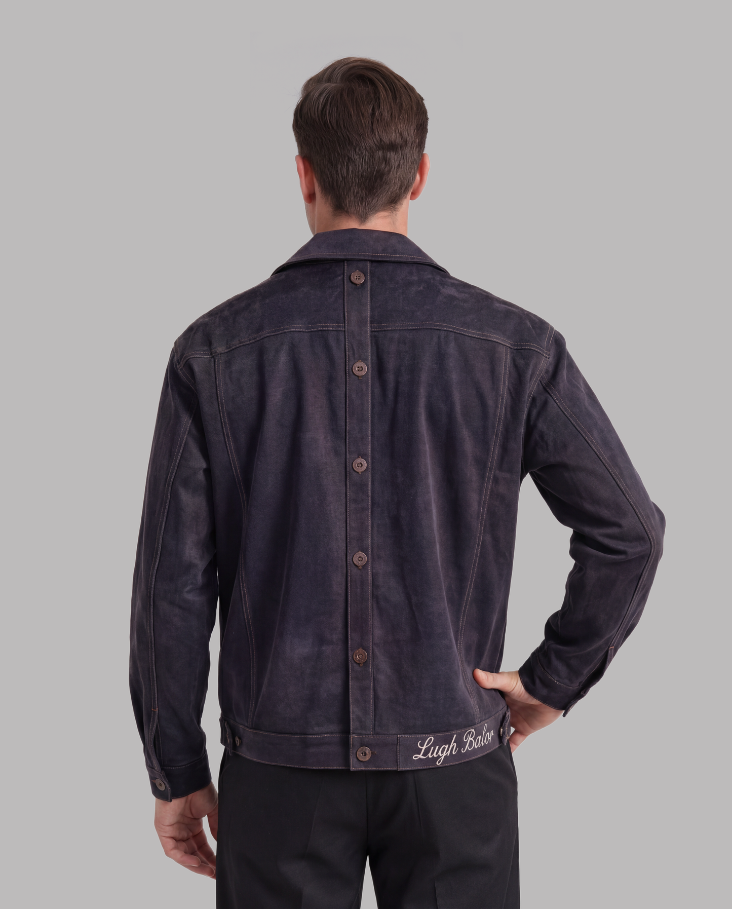 Navy Jacket with Contrast Pockets