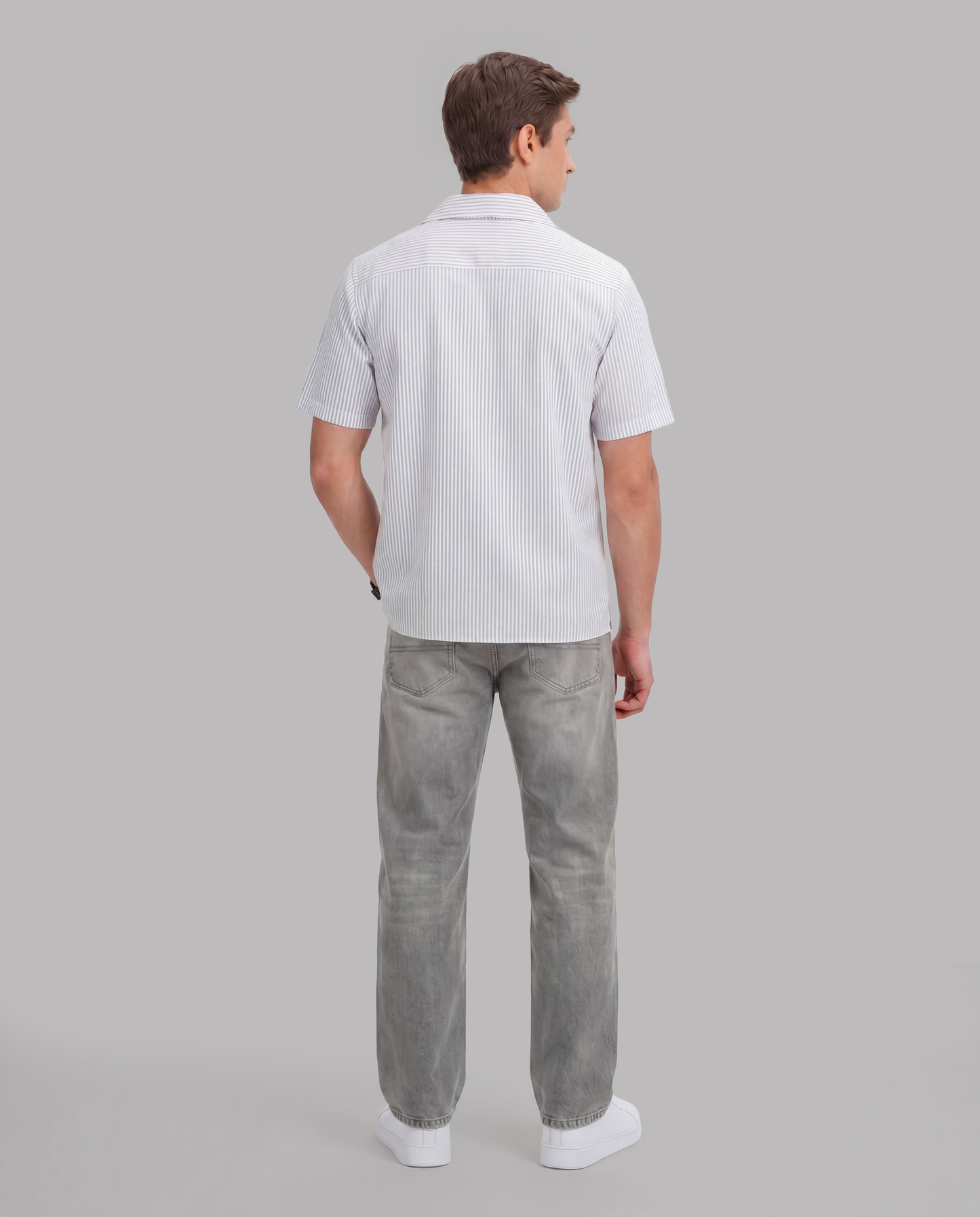 Striped Shirt with Embroidered Pocket