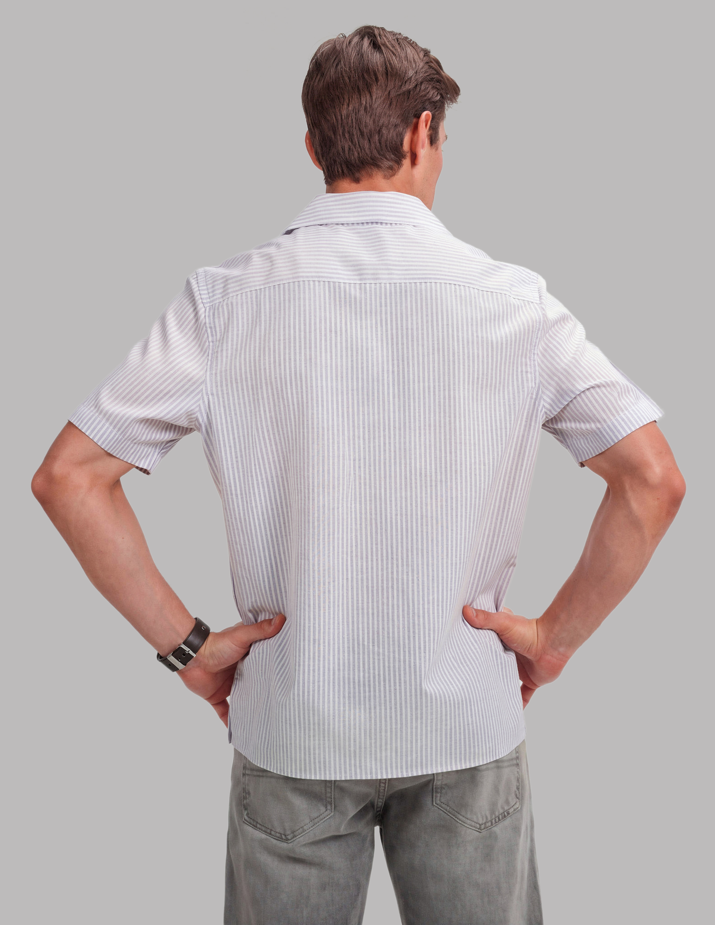 Striped Shirt with Embroidered Pocket