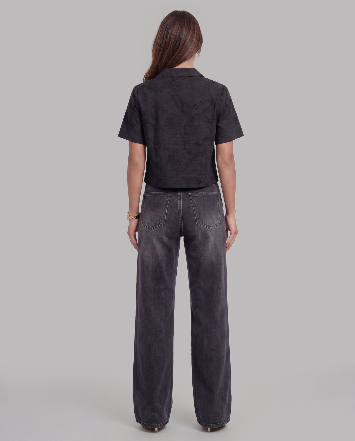 Half Sleeve Crop Shirt