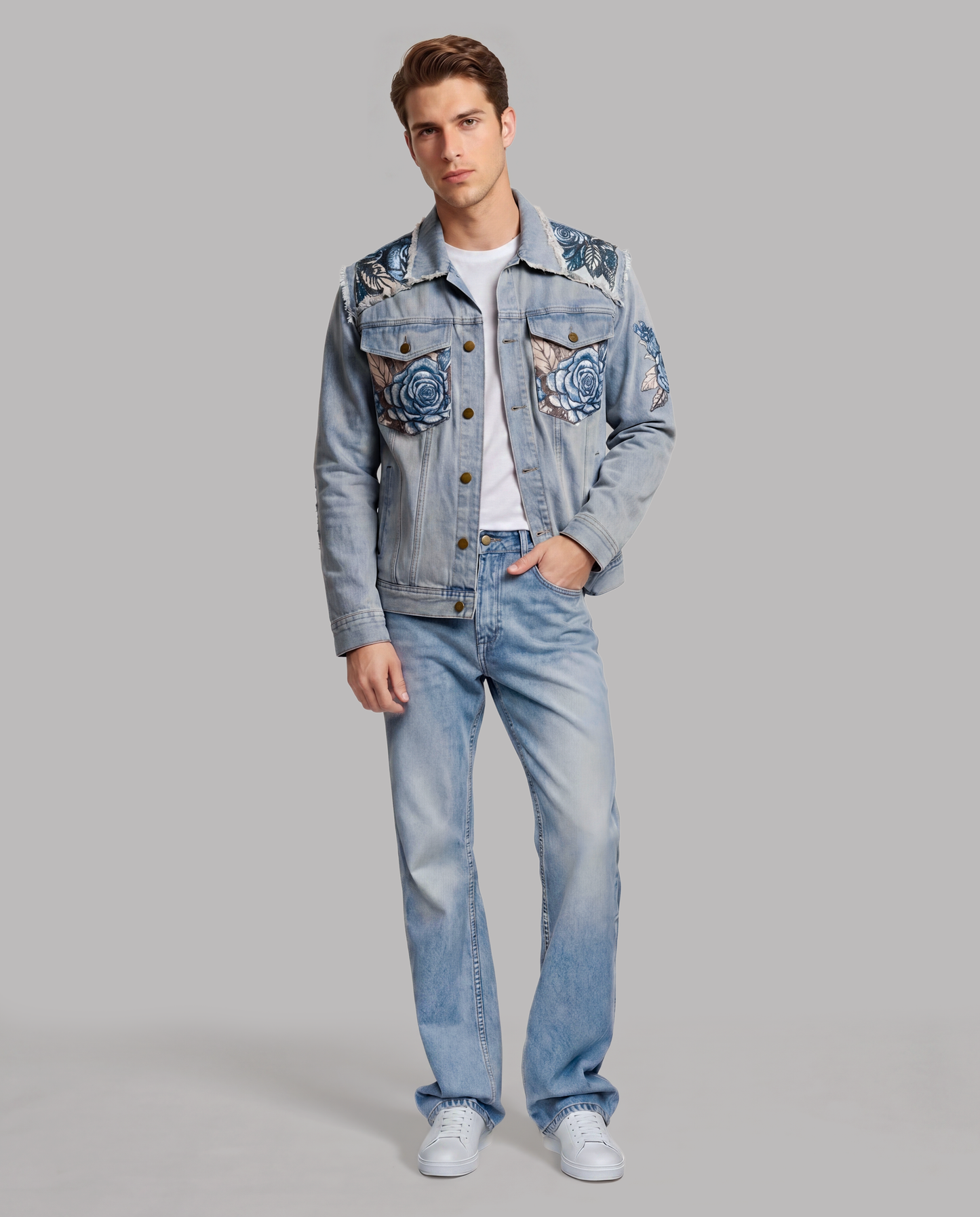Medusa Portrait Denim Jacket