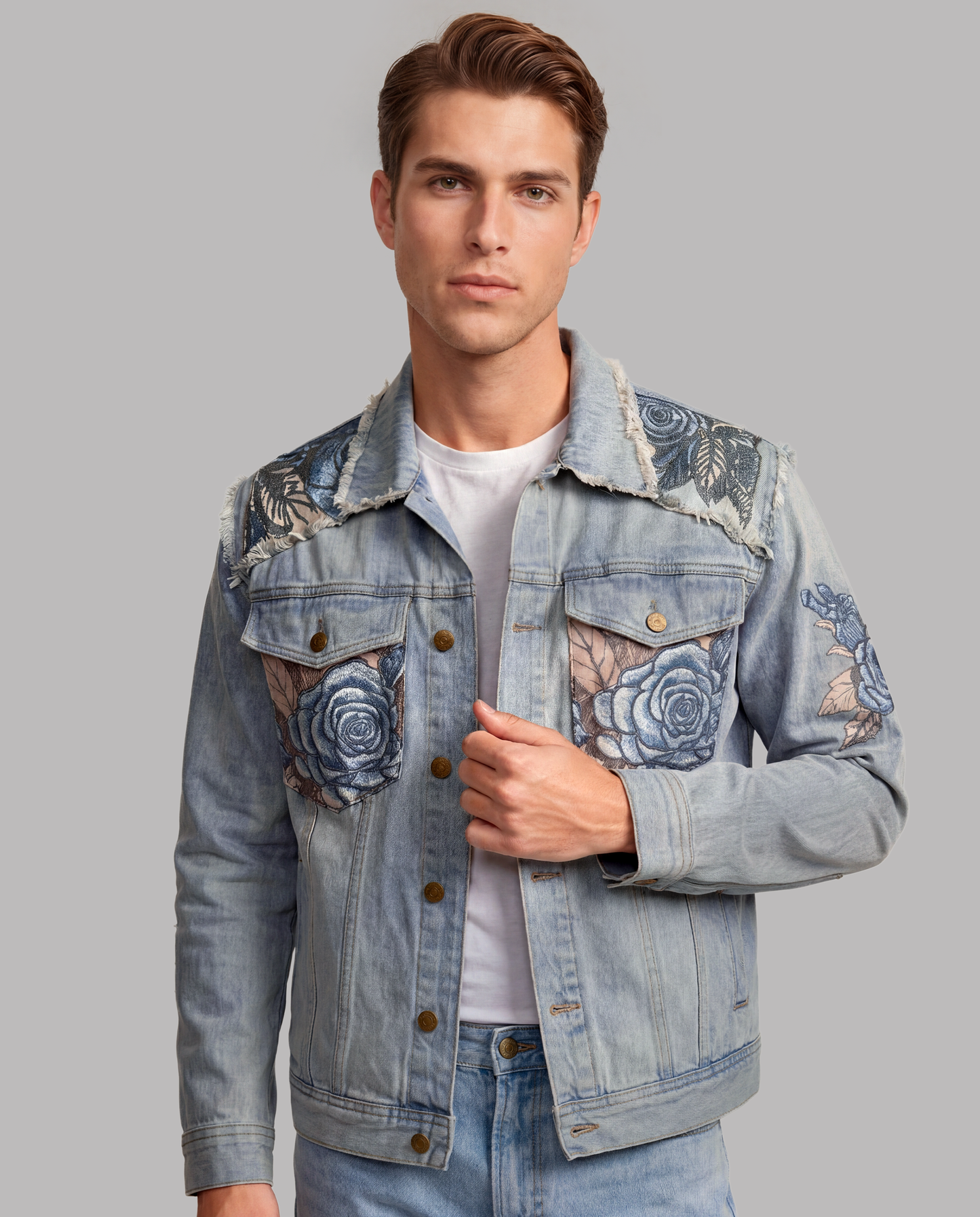 Medusa Portrait Denim Jacket