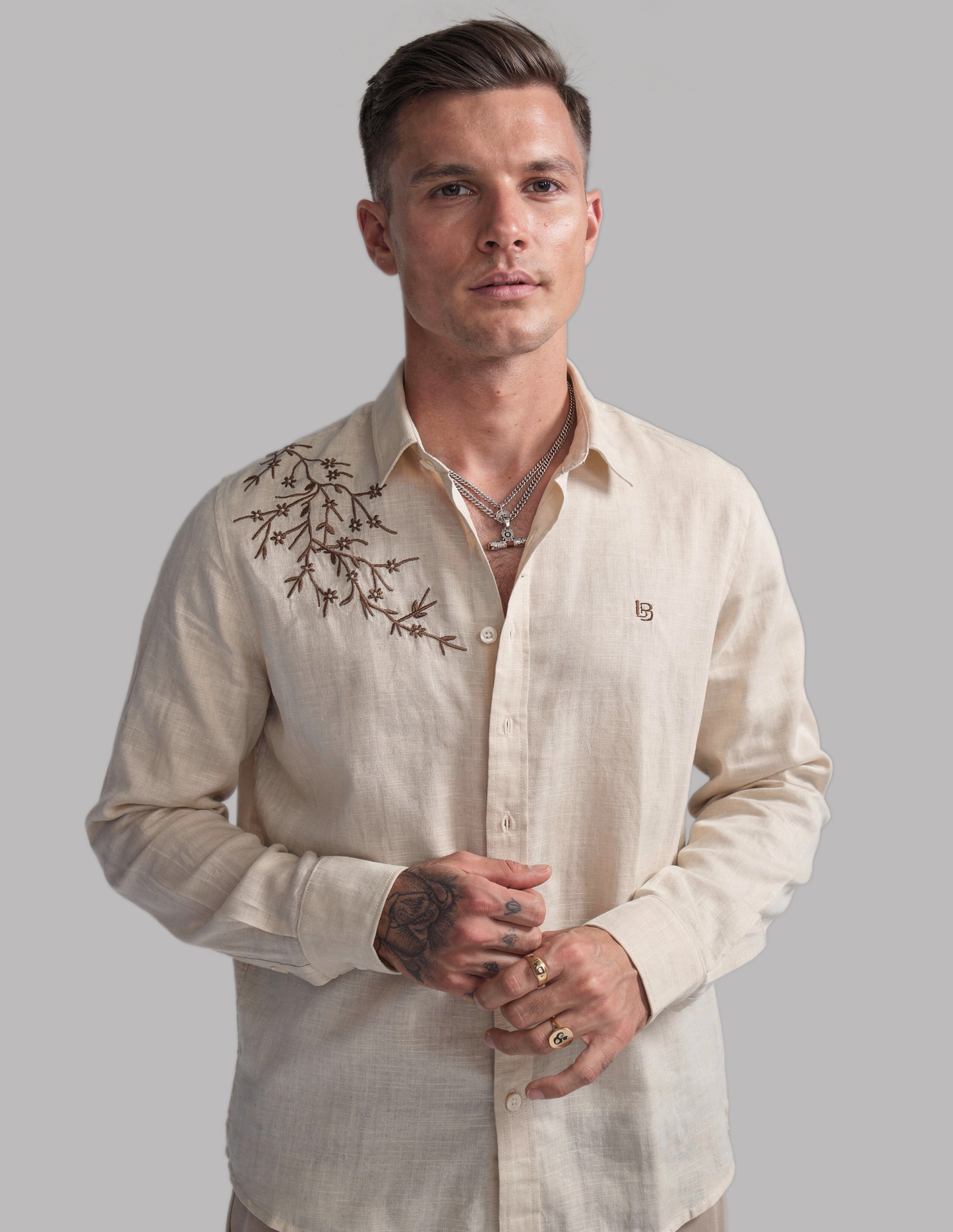 Beige Linen Shirt
