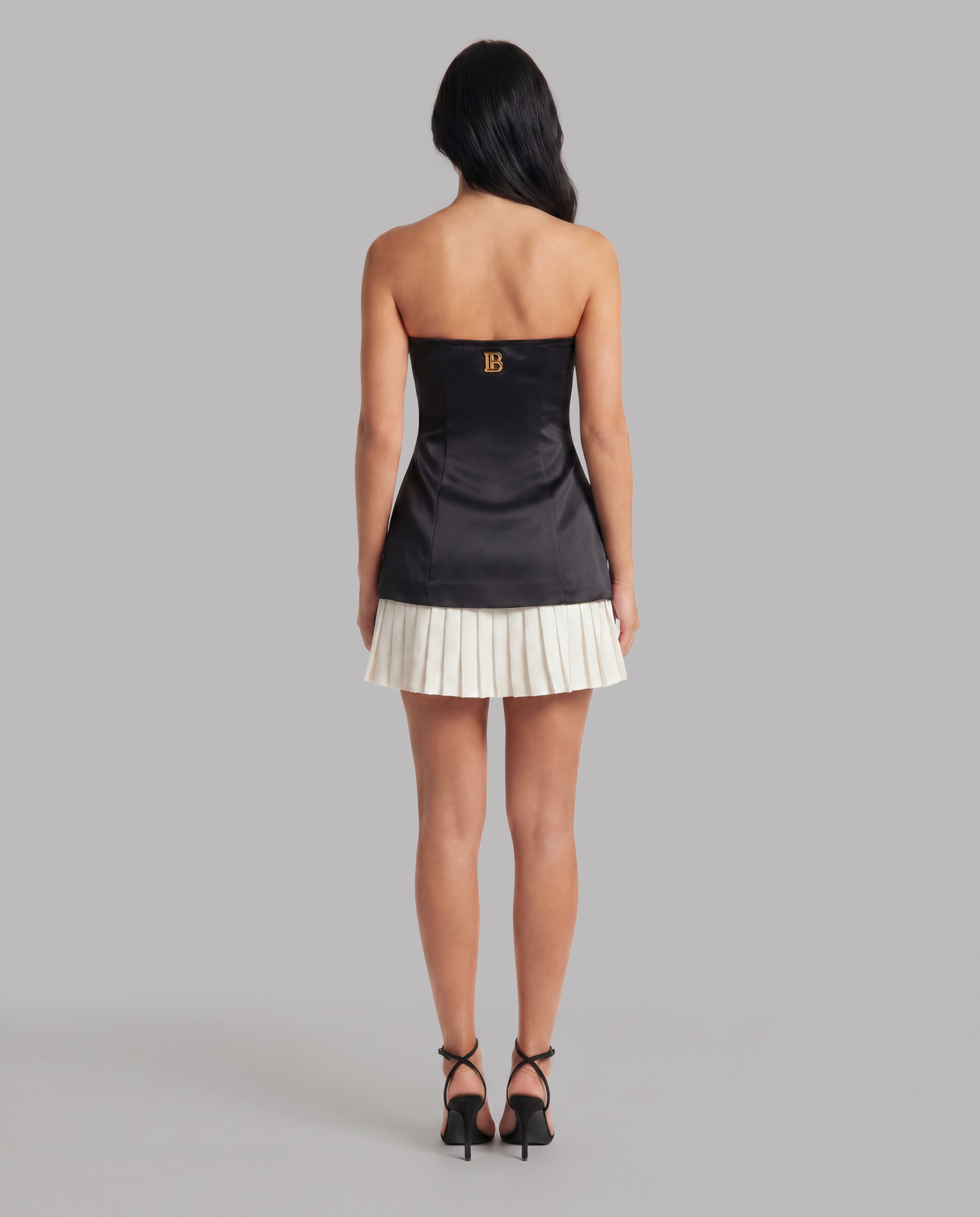 Noir Pleated Mini Dress