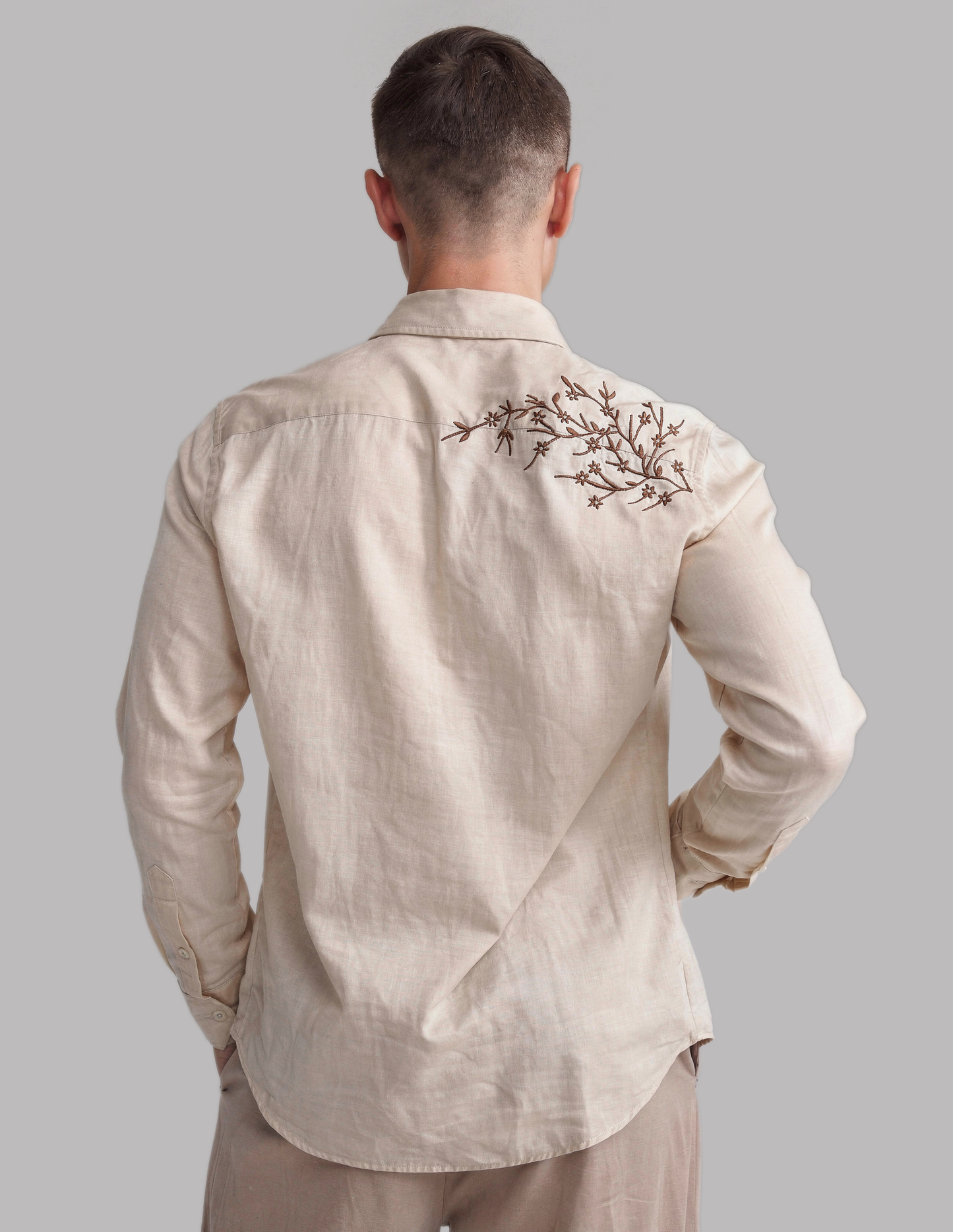Beige Linen Shirt
