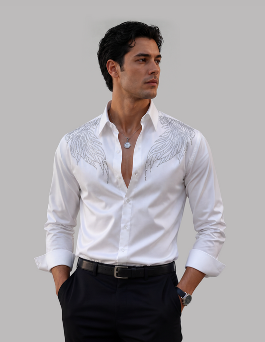 White Beaded Shirt