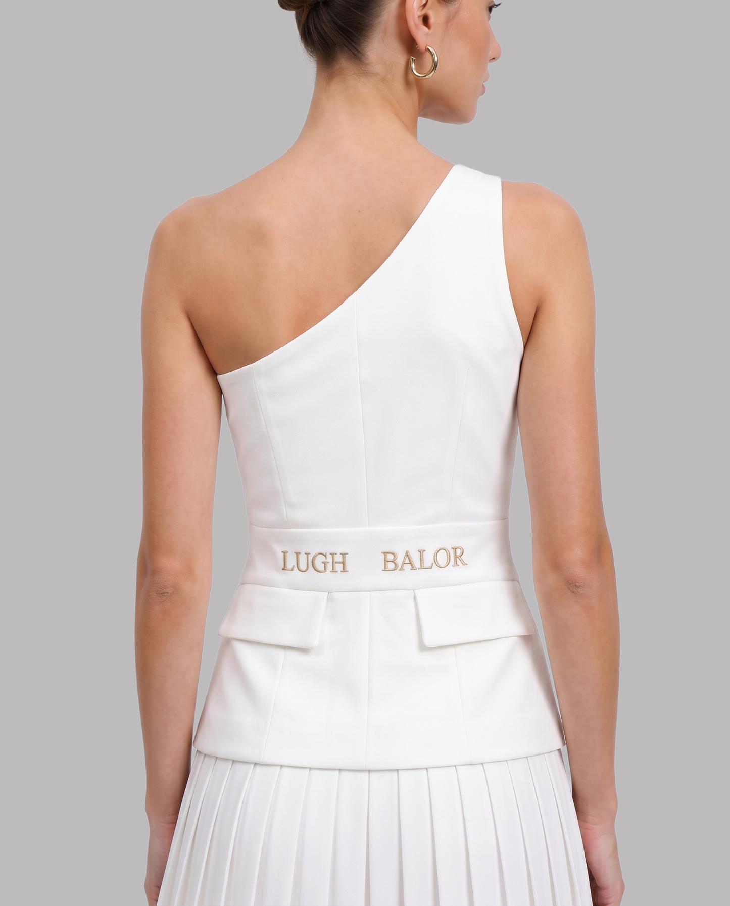 Bordeaux One-Shoulder Set (Ivory)