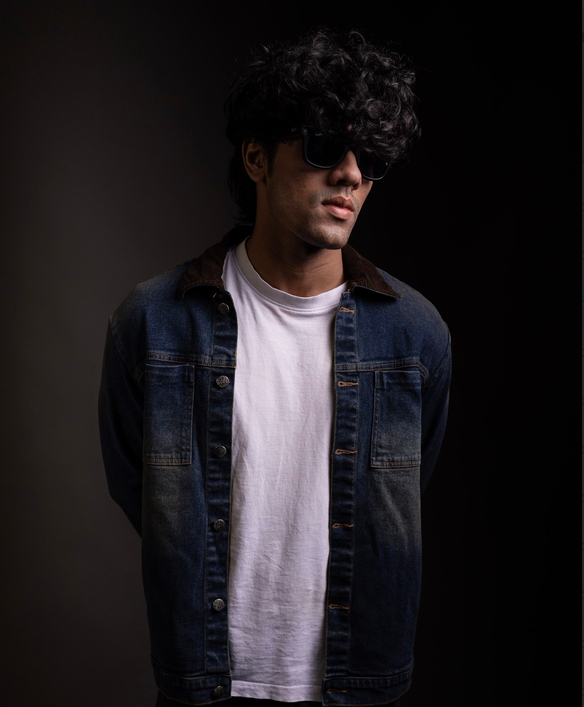 Corduroy Collar Denim Jacket