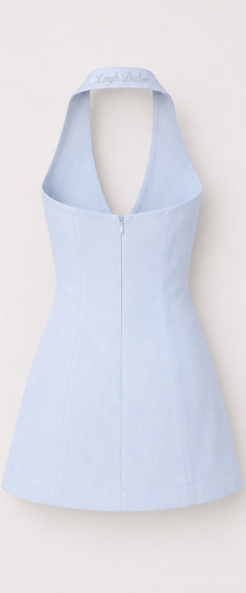 Powder Blue Halter Dress