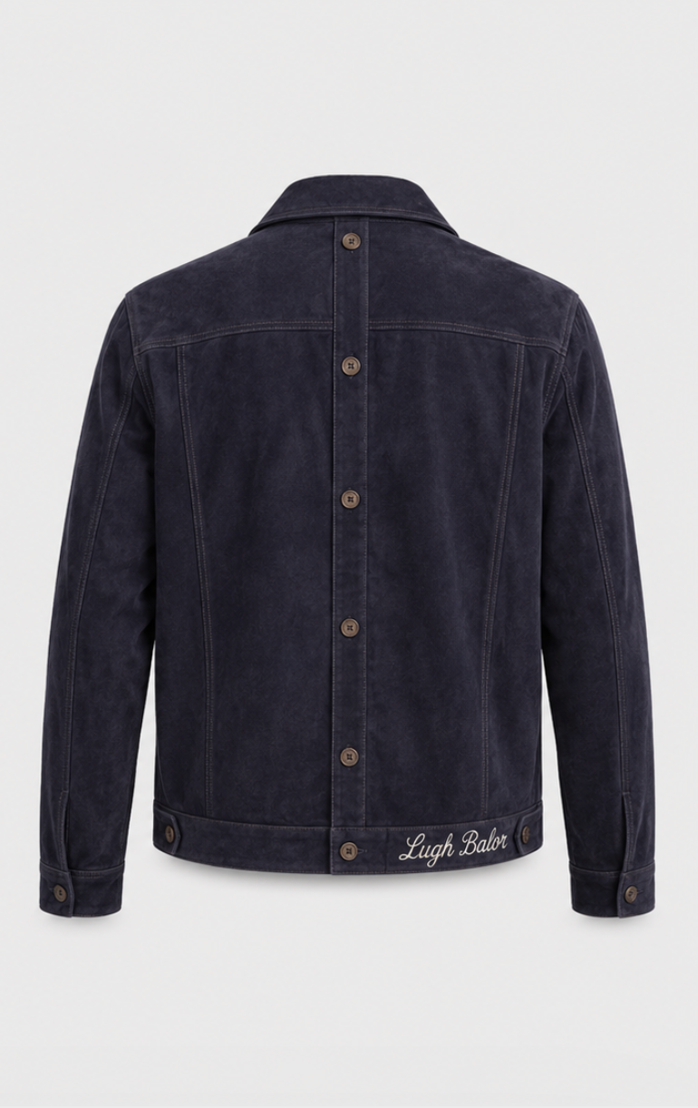 Navy Jacket with Contrast Pockets