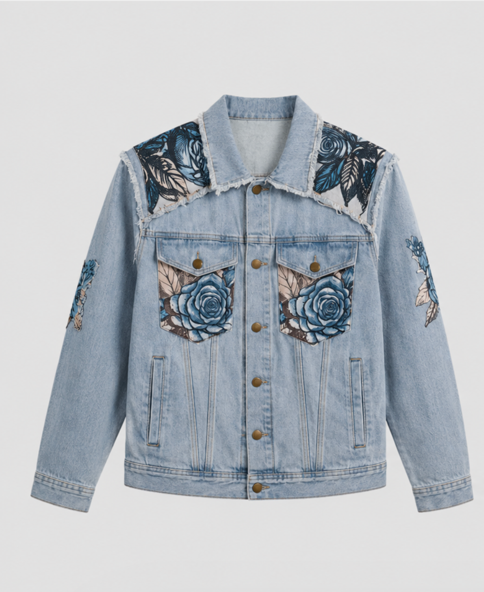 Medusa Portrait Denim Jacket